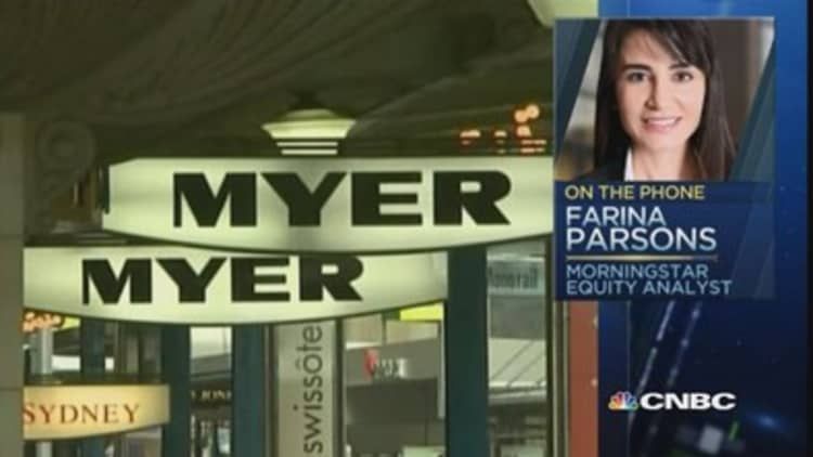 Myer shares slump after departure of top executives