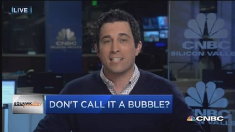 Don't call it a bubble?