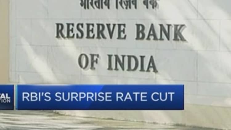 RBI surprises with interest rate cut, again