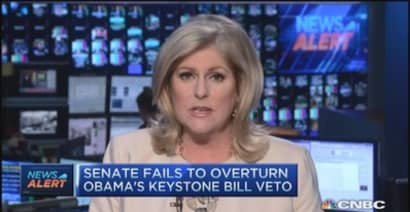 Senate fails to overturn Obama's keystone bill veto 
