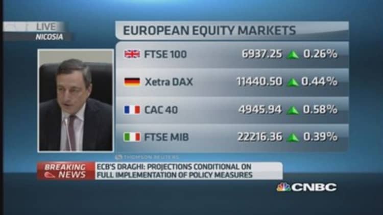 Draghi: Projections are conditional 