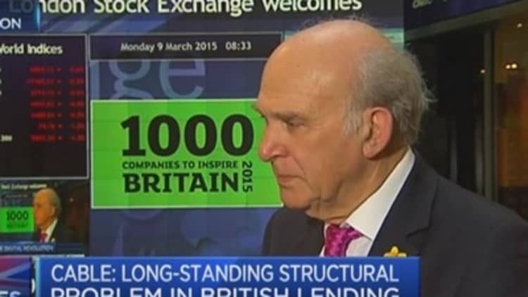 UK correcting its lending problem: minister 