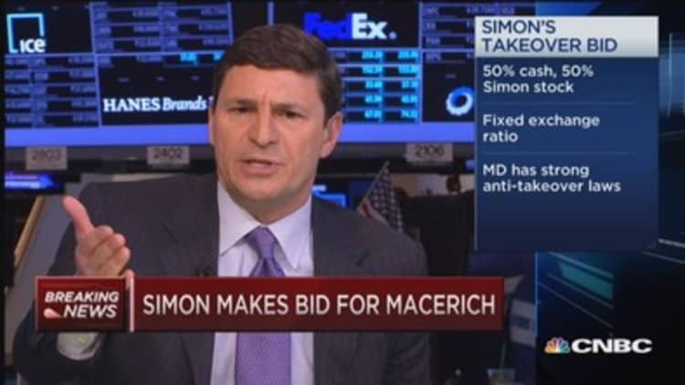 Simon launches bid for Macerich