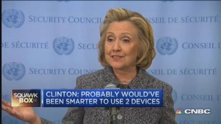 Hillary Clinton addresses private email questions