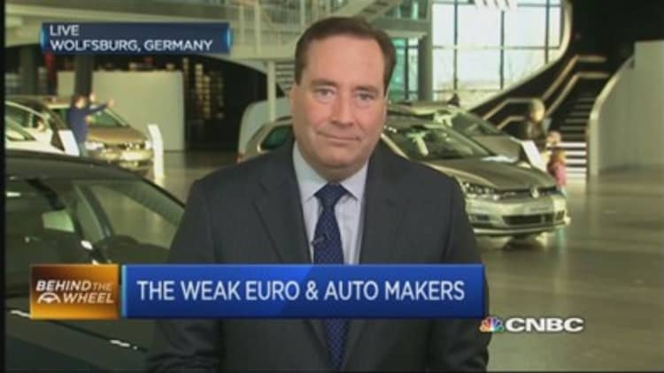 The weak euro and auto makers