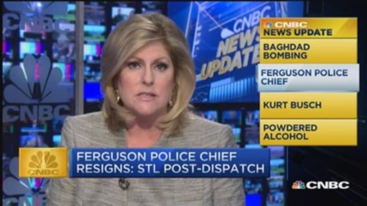 CNBC update: Ferguson police chief resigns 