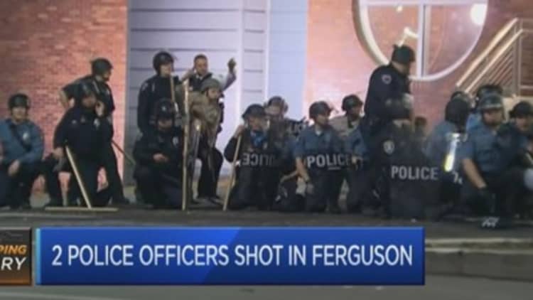 Two police offers shot in Ferguson