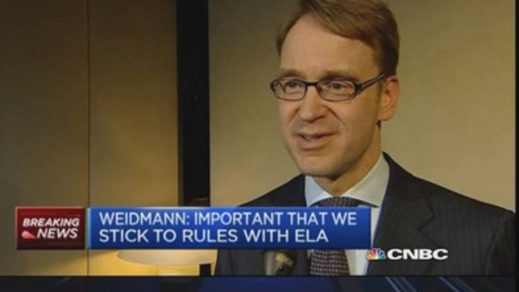 Up to Greece to ensure finances are stable: Weidmann 
