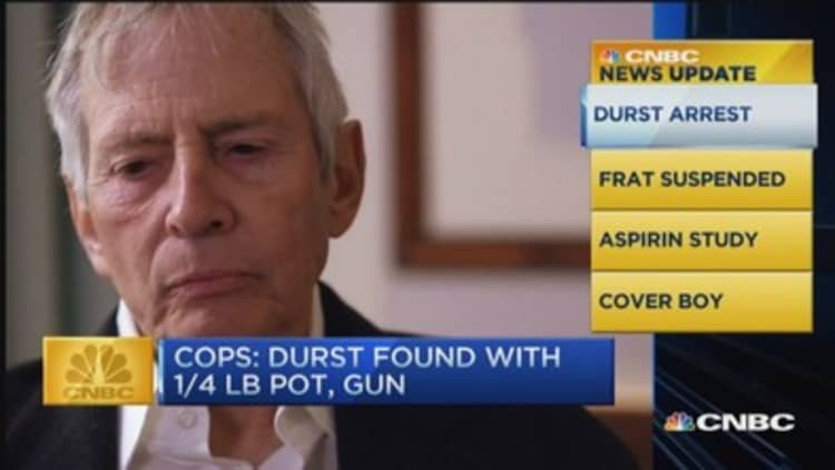 CNBC update: Durst found with pot