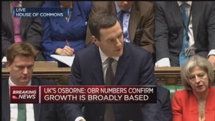 Osborne: Britain is working again