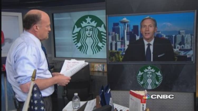 Starbucks CEO to Cramer on controversial 'Race Together' campaign
