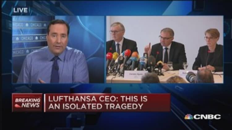 Lufthansa CEO: Must accept plane crashed on purpose