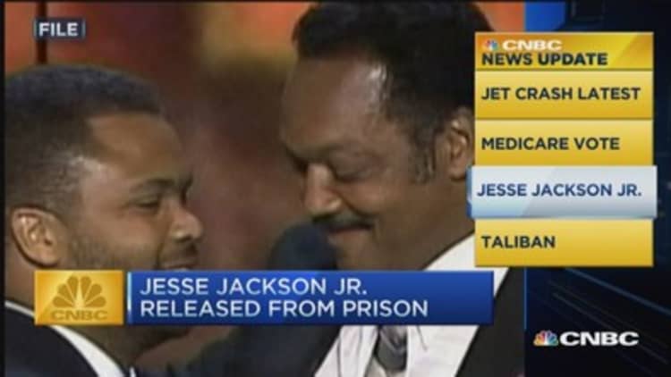 CNBC update: Jesse Jackson Jr. released from prison