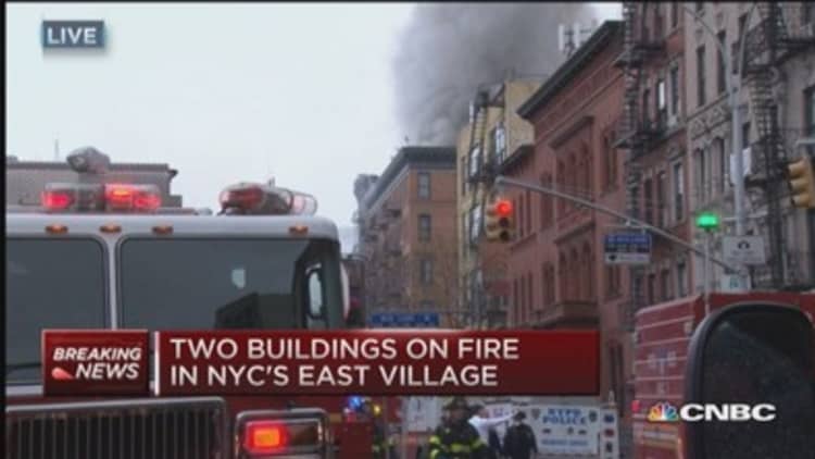 Major building collapse in East Village