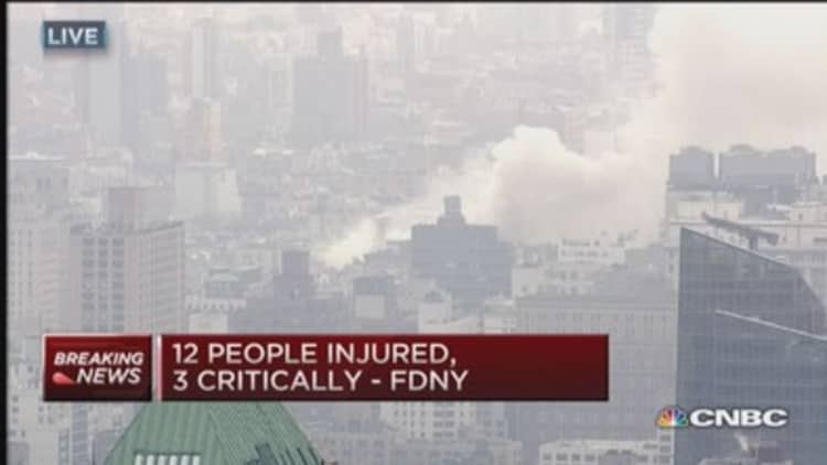 3 critically injured in NYC building collapse