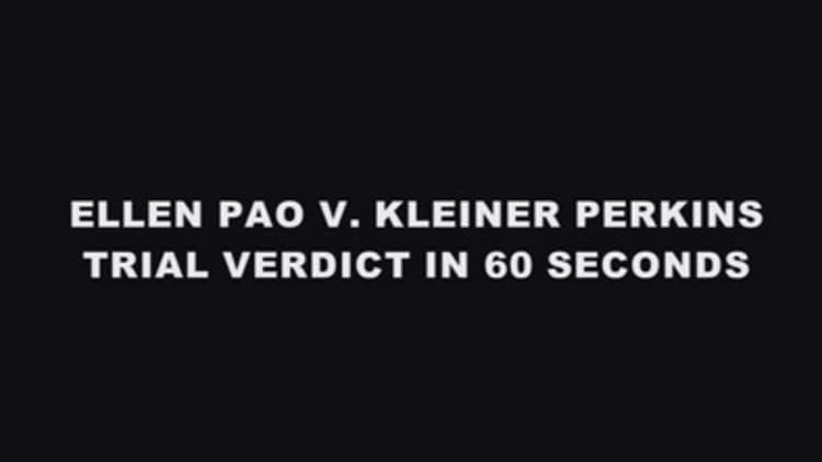 The Ellen Pao, Kleiner Perkins verdict; Gender not a factor 