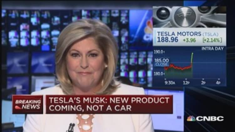 Tesla's Musk: New product coming, not a car