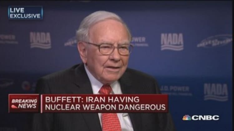 Buffett: Very important Iran doesn't have nuclear weapon