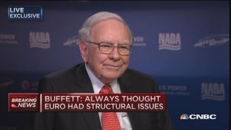 Buffett: Euro zone has to work in harmony