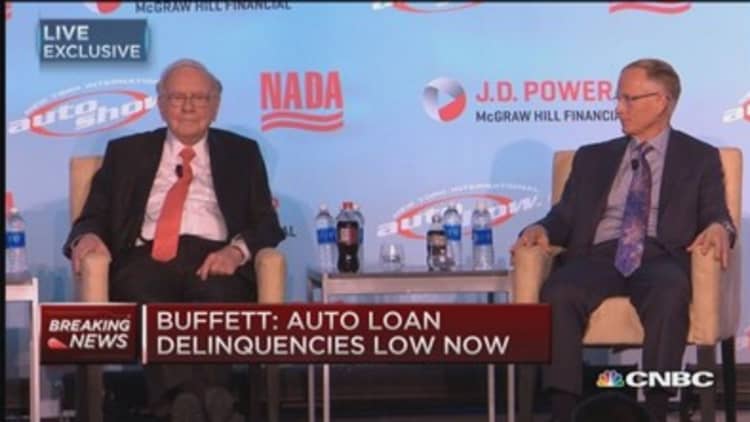 Buffett: Auto loan year-end figures quite good