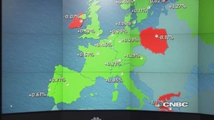 Data helps Europe shares close higher; Asos climbs
