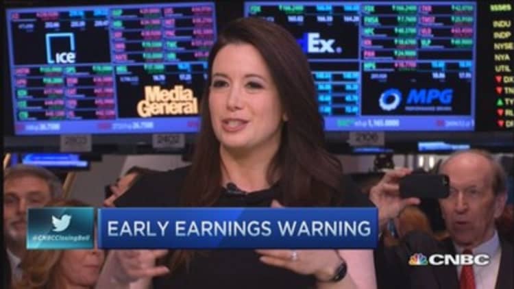 Early earnings warning