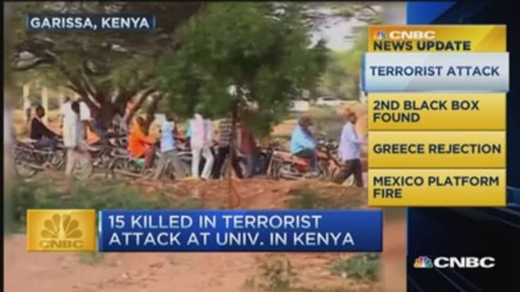 CNBC update: 15 killed in terrorist attack 