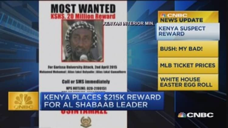 CNBC update: Kenya suspect reward