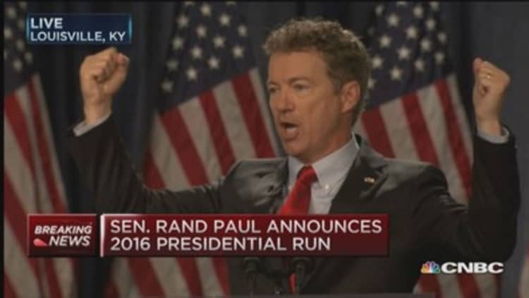 Sen. Rand Paul announces 2016 presidential run