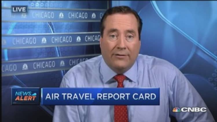 Air travel report card