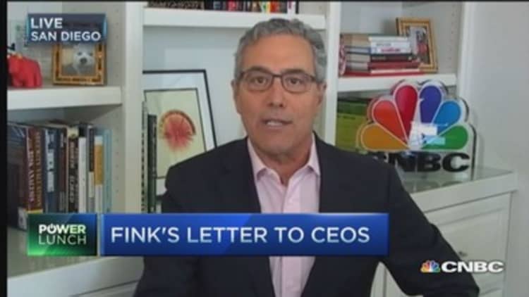 Fink's letter to CEOs: Pro agrees 