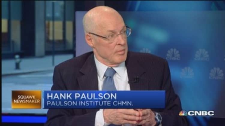 Dealing with a new China: Paulson