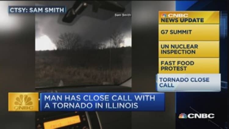 CNBC update: Tornado close call