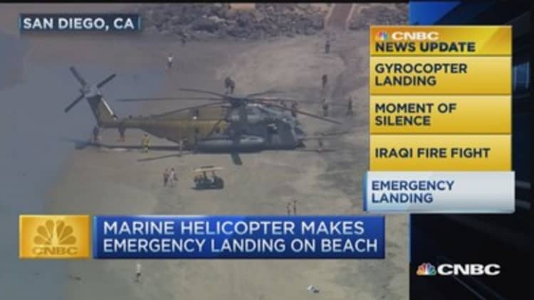 CNBC update: Emergency Marine helicopter landing