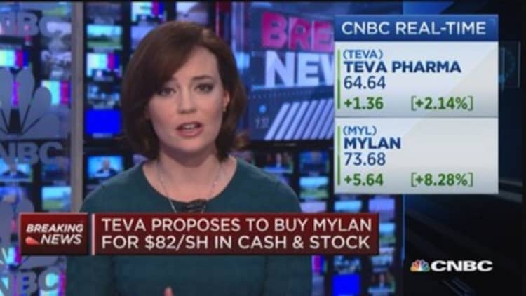 Teva proposes Mylan acquisition