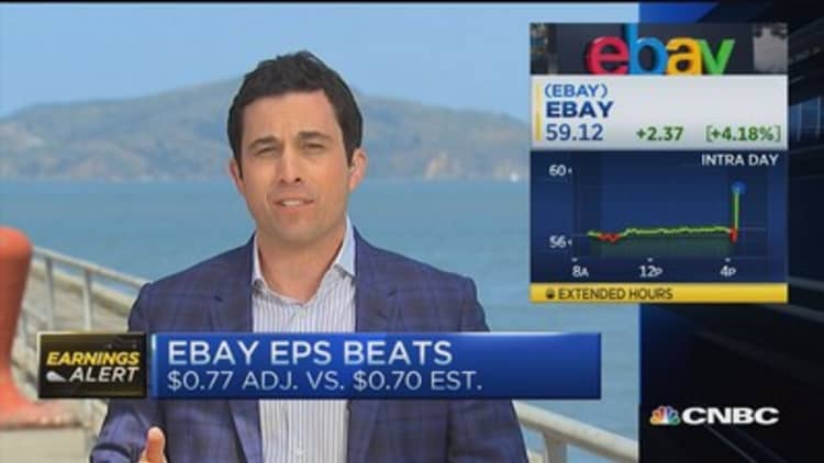 Ebay beats on top, bottom line