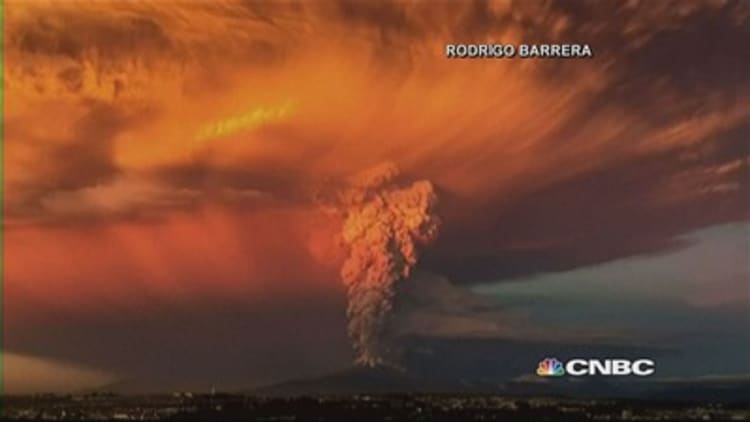 Watch this massive volcano eruption in Chile