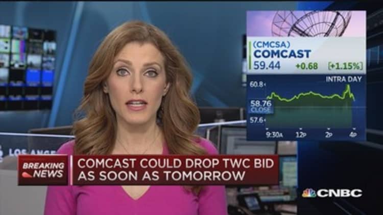Comcast could drop TWC bid as soon as Friday 