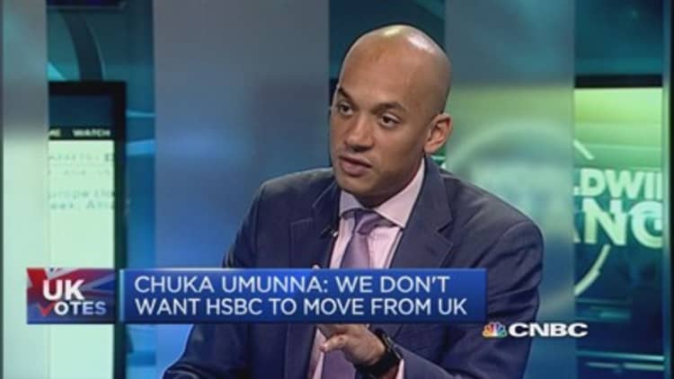 Labour's Umunna: Keep HSBC in the UK