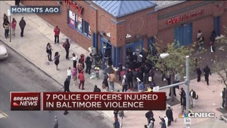 Baltimore police: Several businesses looted 