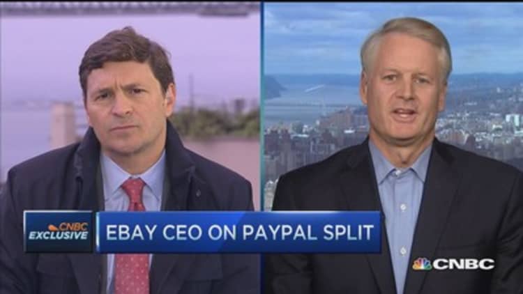 We're going to be creating two great companies: eBay CEO