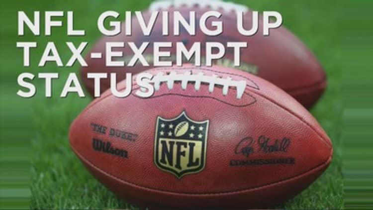 NFL drops tax-exempt status