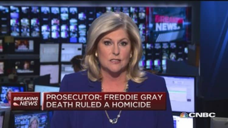 Freddie Gray death ruled a homicide: Prosecutor 