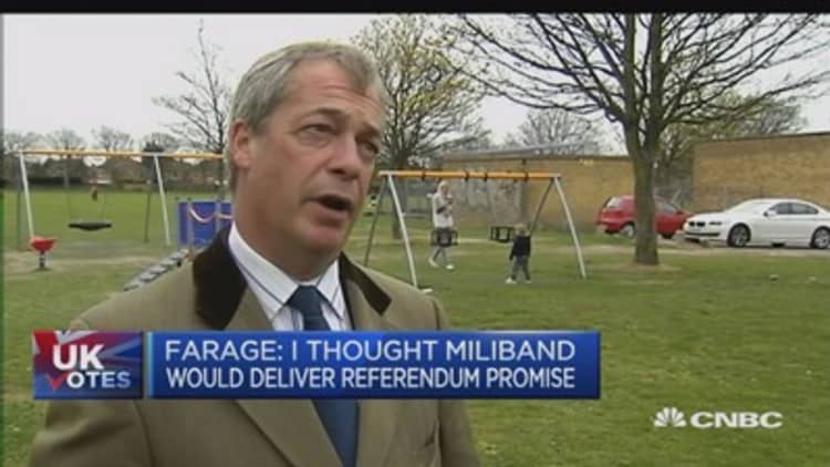 Can't renegotiate with EU on key issues: UKIP's Farage 