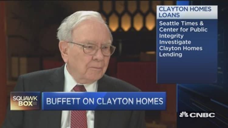 Buffett: Clayton Homes' loan policy