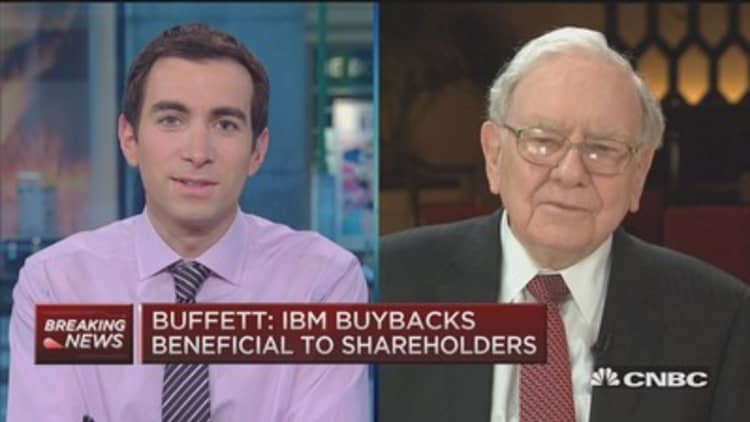 IBM's buybacks beneficial to shareholders: Buffett