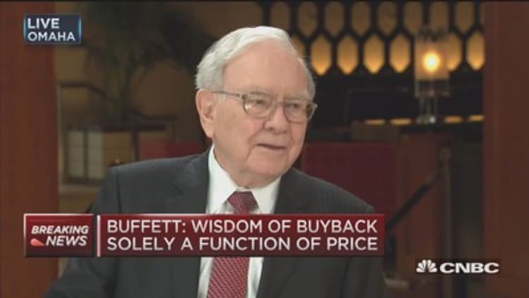 Repurchase and dividends two different animals: Buffett