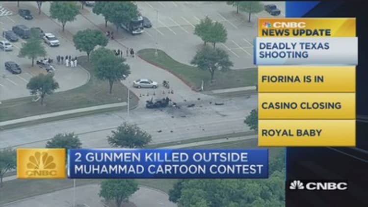 CNBC update: 2 gunmen killed in Texas