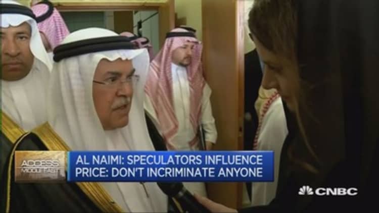 Saudi oil min: Not worried about oil price