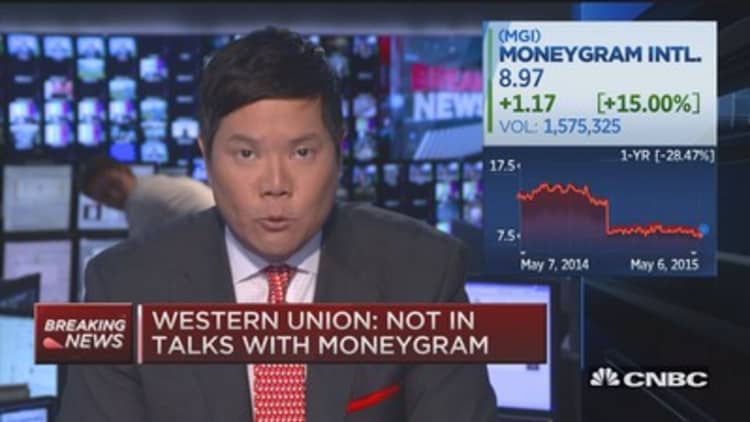 Western Union: Not in talks with MoneyGram 
